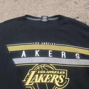 UNK Shirt Mens Size Medium Black Long Sleeve Los Angeles Lakers Crew Neck